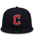 Men's Navy Cleveland Guardians Road Authentic Collection On-Field 59FIFTY Fitted Hat