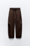 Plush jogger trousers with pleats