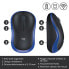 Фото #6 товара Logitech Wireless Mouse M185 - Ambidextrous - Optical - RF Wireless - 1000 DPI - Black - Blue
