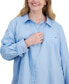 Фото #3 товара Plus Size Cotton Roll-Tab Shirt