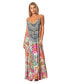 ფოტო #1 პროდუქტის Women's Scoop neck T-back Maxi Dress