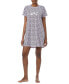 ფოტო #1 პროდუქტის Women's Printed Short-Sleeve Sleepshirt