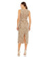 ფოტო #2 პროდუქტის Women's Embellished High Neck Sleeveless A Line Dress