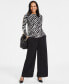Фото #1 товара Women's Zip-Trim Long-Sleeve Top, Created for Macy's