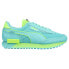 Фото #1 товара Puma Future Rider Mono Pop Lace Up Womens Blue Sneakers Casual Shoes 382371-01