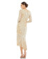 ფოტო #3 პროდუქტის Women's Long Sleeve Tea Length Dress