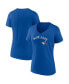 ფოტო #1 პროდუქტის Women's Royal Toronto Blue Jays Team Lockup V-Neck T-shirt