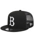 ფოტო #2 პროდუქტის Men's Black Brooklyn Dodgers Cooperstown Collection Trucker 9FIFTY Snapback Hat