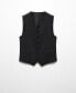 Фото #7 товара Men's Super Slim-Fit Stretch Fabric Suit Vest