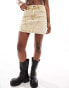 Фото #3 товара Guess Originals co-ord aged denim mini skirt in overdyed beige