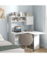 Фото #4 товара L-Shaped Desk Corner Computer Desk with Open Storage Hutch and Cabinet-White