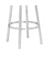 Фото #8 товара Madrid 26" Counter Height Swivel Gray Artificial leather and Brushed Stainless Steel Bar Stool