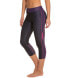 Salomon 241270 Womens Running Crop Leggings Black/Grey/Hot Pink Size X-Large