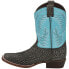 Nocona Boots Fynn Embroidery Square Toe Cowboy Toddler Boys Black, Blue Casual