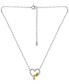 Giani Bernini cubic Zirconia Mom Heart Pendant Necklace in Sterling Silver & 18k Gold-Plate, 16" + 2" extender, Created for Macy's