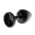 Фото #4 товара Blackgem Metalic Butt Plug with Black Jewel Size S