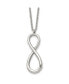Polished Infinity Symbol on a 18 inch Cable Chain Necklace