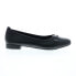Фото #1 товара David Tate Feisty Womens Black Narrow Leather Slip On Ballet Flats Shoes