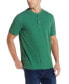 Фото #3 товара Men's Short Sleeve Melange Henley T-shirt