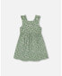 ფოტო #1 პროდუქტის Girl Sleeveless Muslin Dress Green Jasmine Flower Print - Child