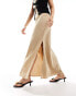 & Other Stories linen blend maxi skirt in beige