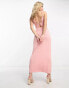 Фото #2 товара Morgan knitted cami maxi dress in pink