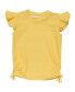 ფოტო #1 პროდუქტის Toddler, Child Girls Marigold Sustainable Flutter Sleeve Rash Top