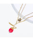 ფოტო #2 პროდუქტის Layered Necklace for Women with Acrylic Color Stone