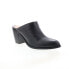 Фото #2 товара Diba True No Vella 57514 Womens Black Leather Slip On Heeled Sandals Shoes