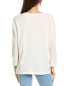 Forte Cashmere 3/4-Sleeve Crew Cashmere Sweater Women's Xs