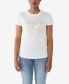 ფოტო #1 პროდუქტის Women's Short Sleeve Crystal Slim Crew T- shirt