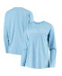 Фото #1 товара Women's Carolina Blue North Carolina Tar Heels Tonal Block Vintage-Like Wash Long Sleeve T-shirt