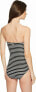Фото #2 товара Michael Michael Kors Women's 181938 One-Piece Striped Bandeau Swimsuit Size 4