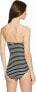 Michael Michael Kors Women's 181938 One-Piece Striped Bandeau Swimsuit Size 4