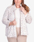 Plus Size St.Moritz Sculpted Mock Neck Animal Jacket