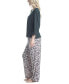 ფოტო #24 პროდუქტის Women's 3/4 Sleeve Top & Boot-Cut Pajama Pants Set