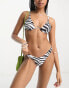 Фото #2 товара Free Society high leg bikini bottom in zebra print