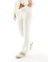 In The Style fluffy flared trouser co-ord in cream