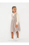 LCW Kids V Yaka Ekose Kız Çocuk Elbise
