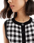 ASOS DESIGN oversized gingham waistcoat co ord in black Разноцветный, M - EU 40-42 - фото #3