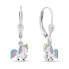 Playful silver earrings Unicorn EA919W