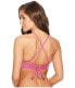 Фото #2 товара Seafolly Quilted Tri Women's Bikini Top Swimwear Sz. 4 US (Berry) 151468