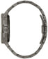 ფოტო #2 პროდუქტის Men's Octava Automatic Crystal-Accent Gray Stainless Steel Bracelet Watch 41.7mm