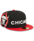 ფოტო #1 პროდუქტის Men's Black, Red Chicago Bulls 2023/24 City Edition 59FIFTY Fitted Hat