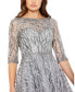 ფოტო #2 პროდუქტის Women's Embellished 3/4 Sleeve A Line Dress