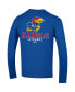 Фото #4 товара Men's Royal Kansas Jayhawks Team Stack Long Sleeve T-shirt