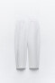 Linen blend darted trousers