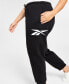 ფოტო #3 პროდუქტის Plus Size Drawstring-Waist Logo Fleece Pants