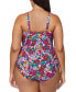 ფოტო #2 პროდუქტის Trendy Plus Size Muna Floral One-Piece Swimsuit