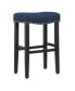 29" Upholstered Saddle Seat Faux Leather Bar Stool